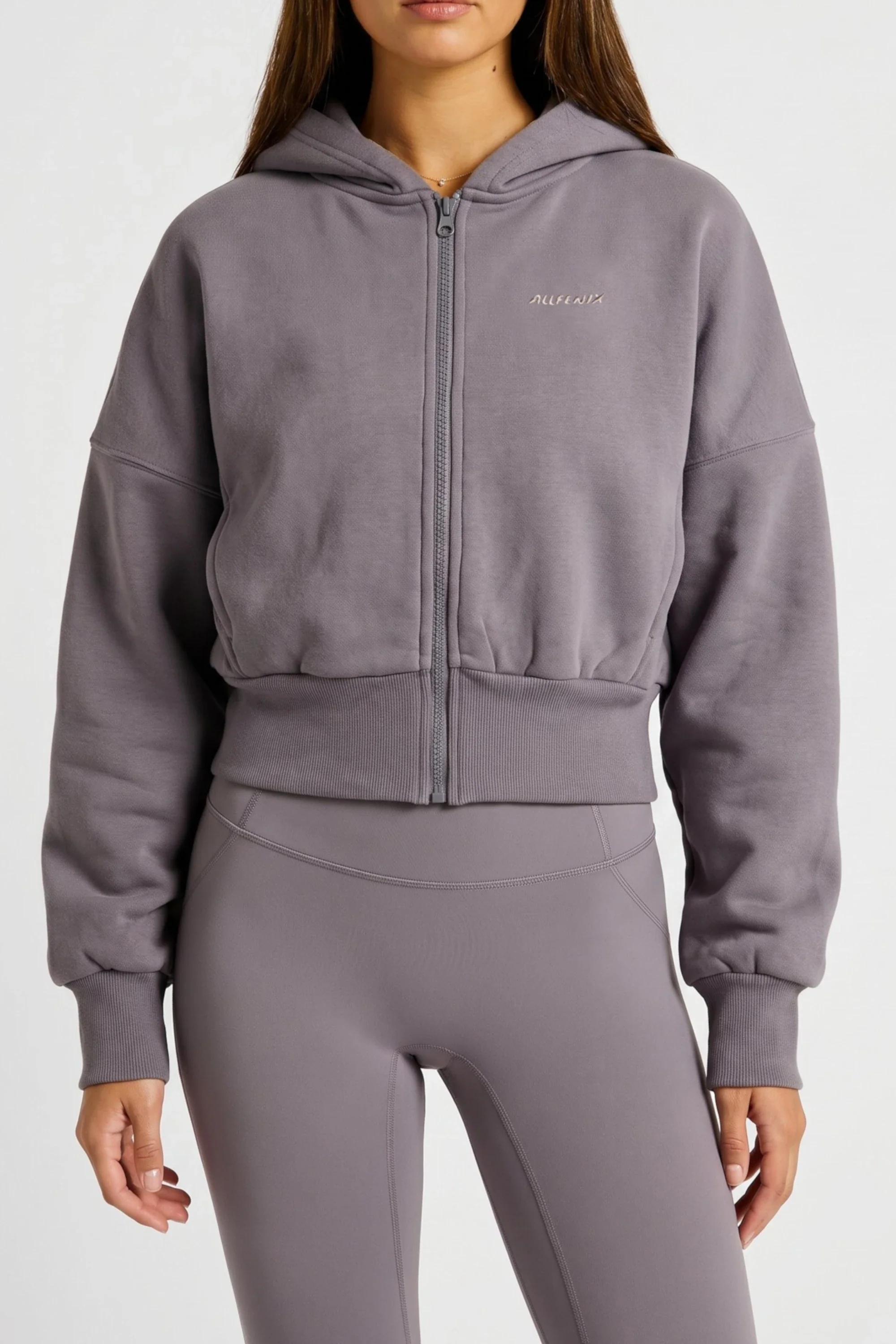 Cropped Zip Hoodie - Image 3
