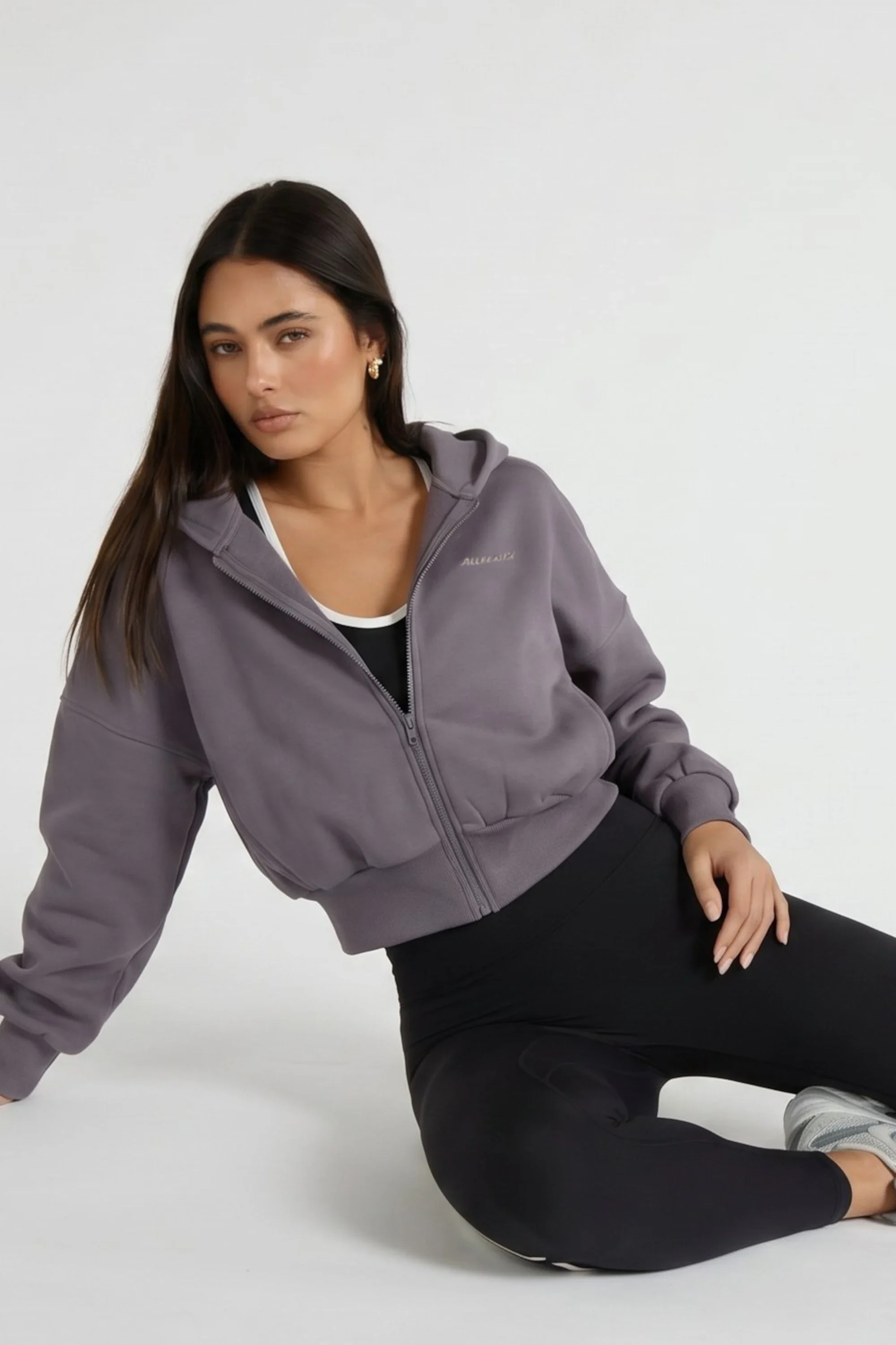 Cropped Zip Hoodie - Image 4