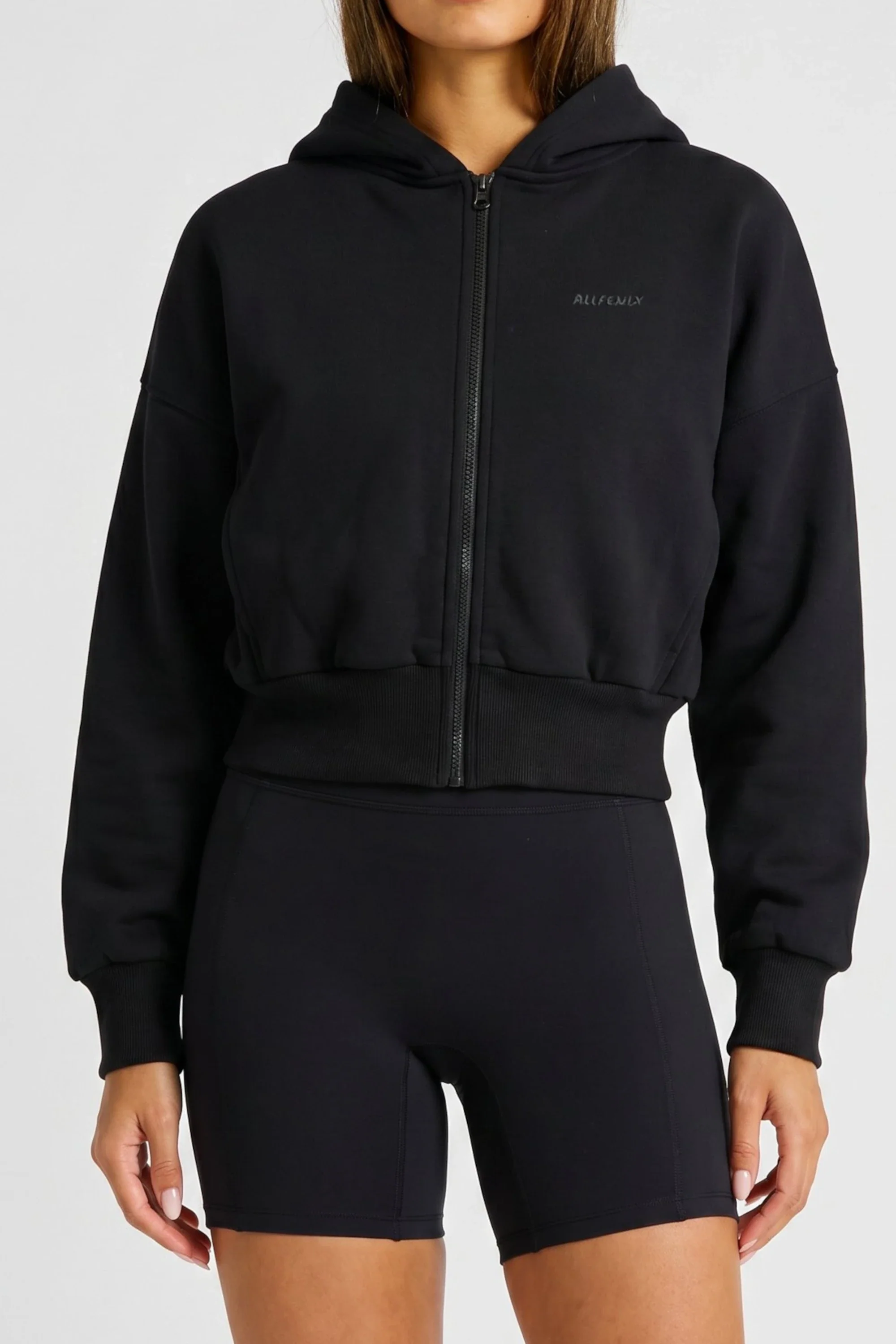 Cropped Zip Hoodie - Image 3