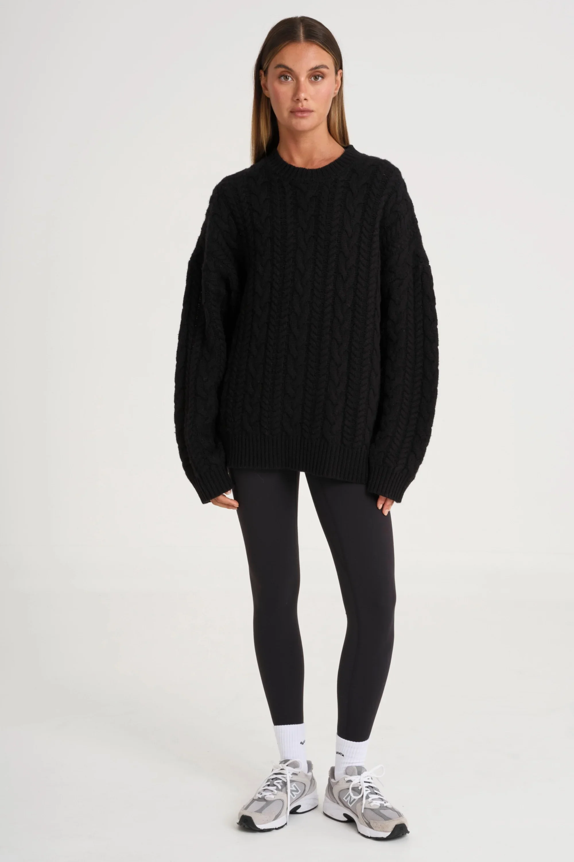 Oversized Crew Neck Cable Knit - Image 3