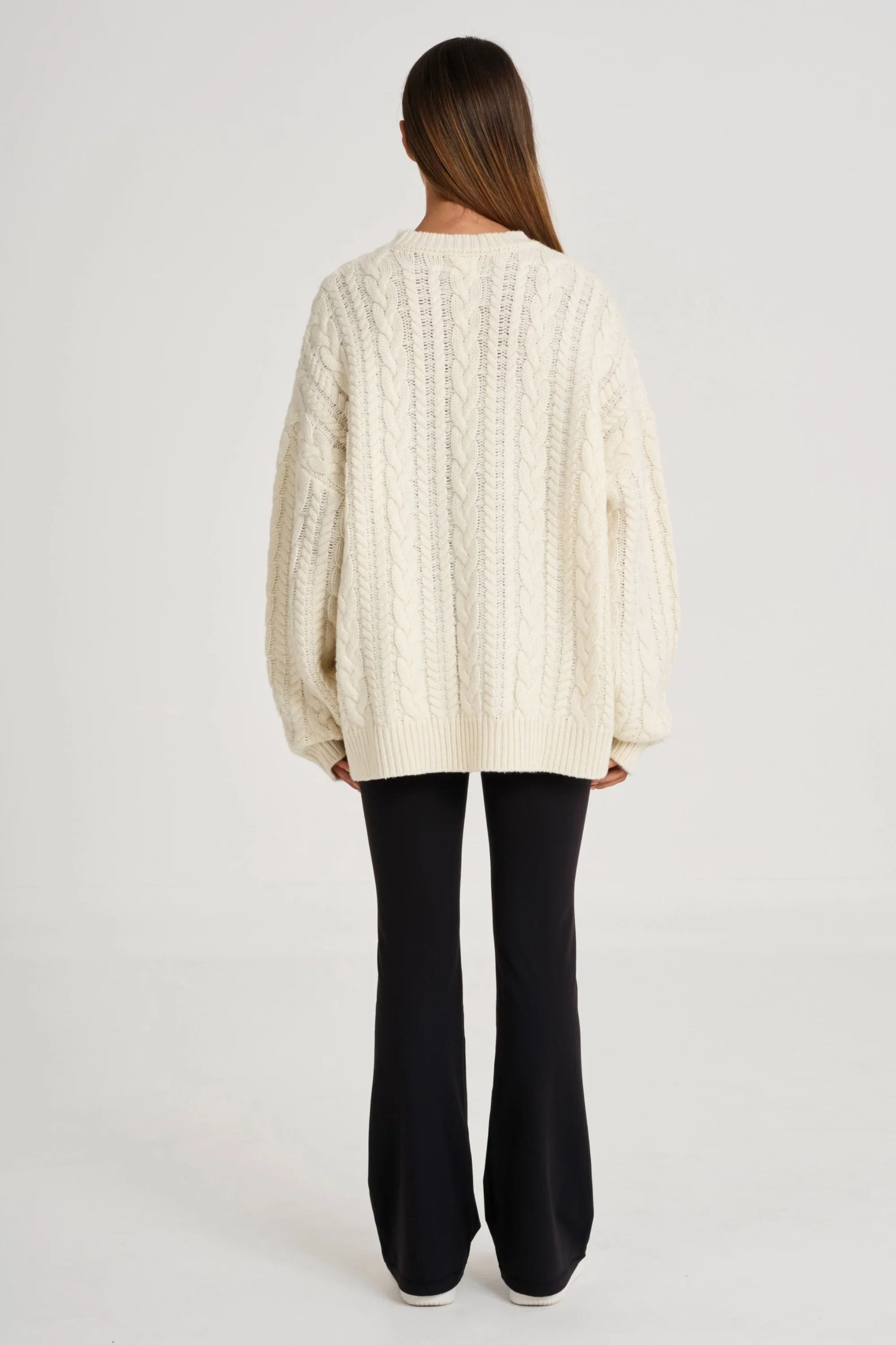Oversized Crew Neck Cable Knit - Image 5